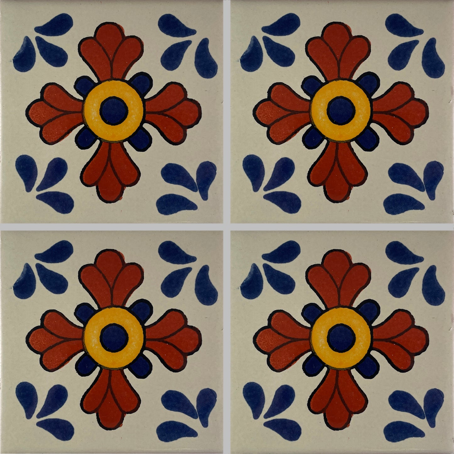 TalaMex Blue Seville Talavera Mexican Tile