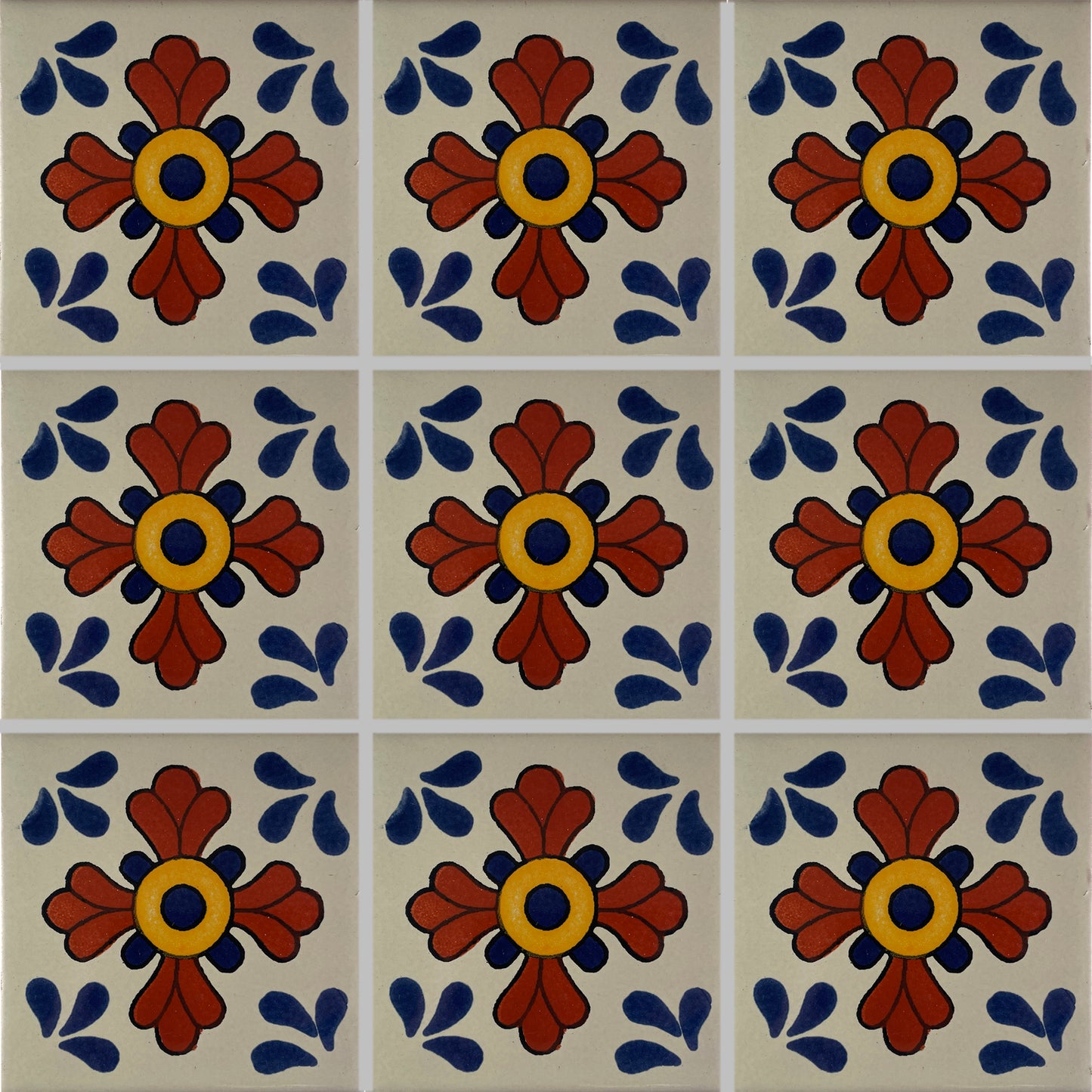 TalaMex Blue Seville Talavera Mexican Tile