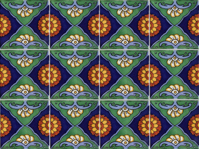 TalaMex Green Sea Talavera Mexican Tile
