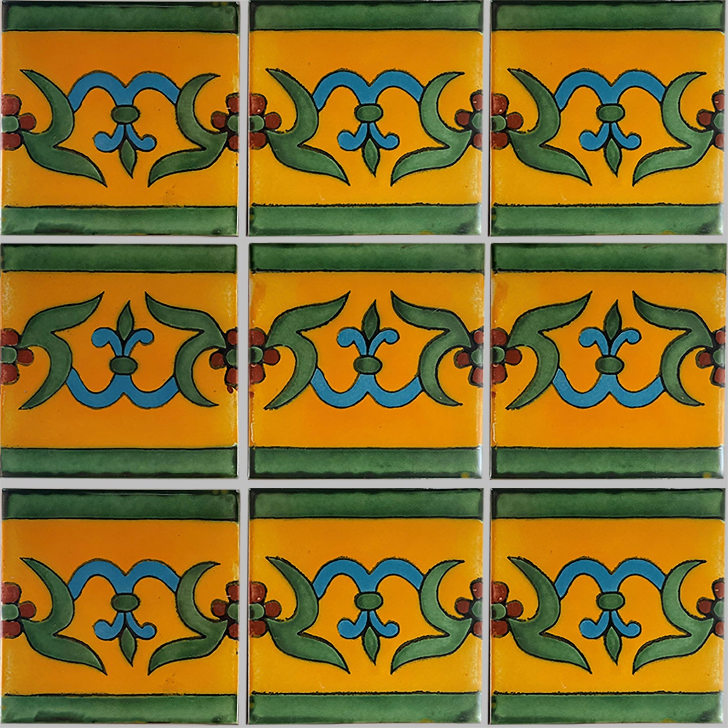 TalaMex Yellow Liz Talavera Mexican Tile