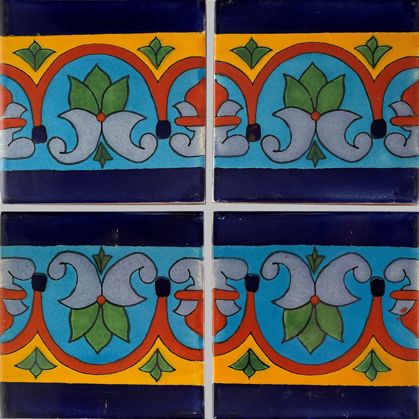 TalaMex Aqua Border Talavera Mexican Tile