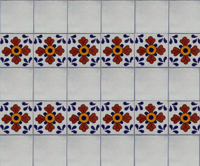 TalaMex Blue Seville Talavera Mexican Tile