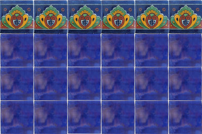 TalaMex Cobalt Blue Talavera Mexican Tile