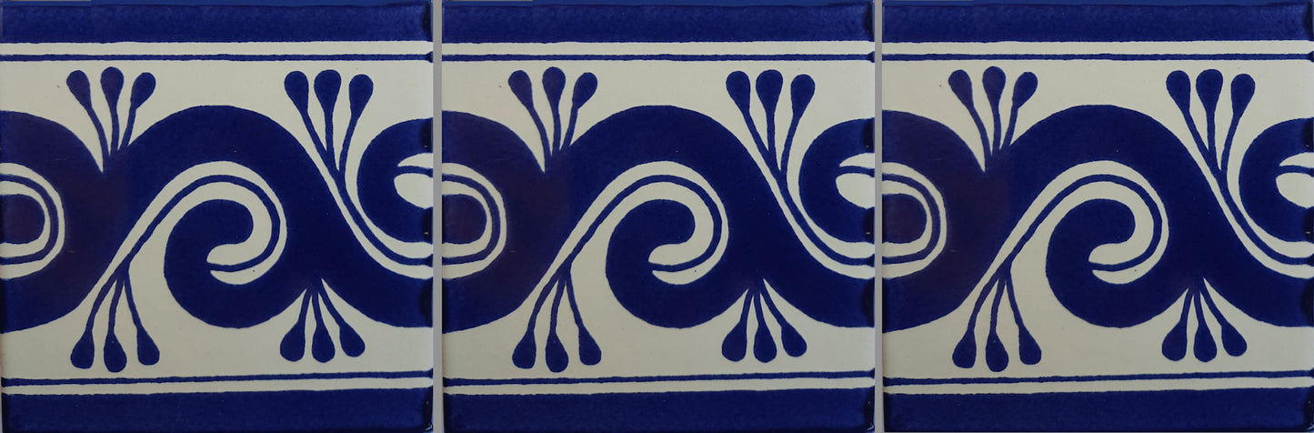 TalaMex Caracol azul Talavera Tile