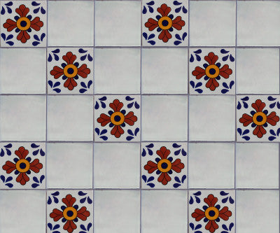 TalaMex Blue Seville Talavera Mexican Tile