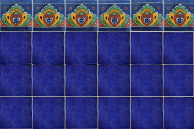 TalaMex Cobalt Blue Talavera Mexican Tile