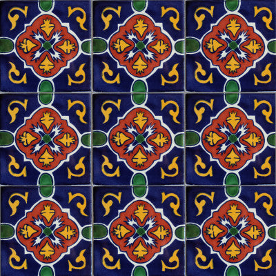 TalaMex Blue Granada Talavera Mexican Tile