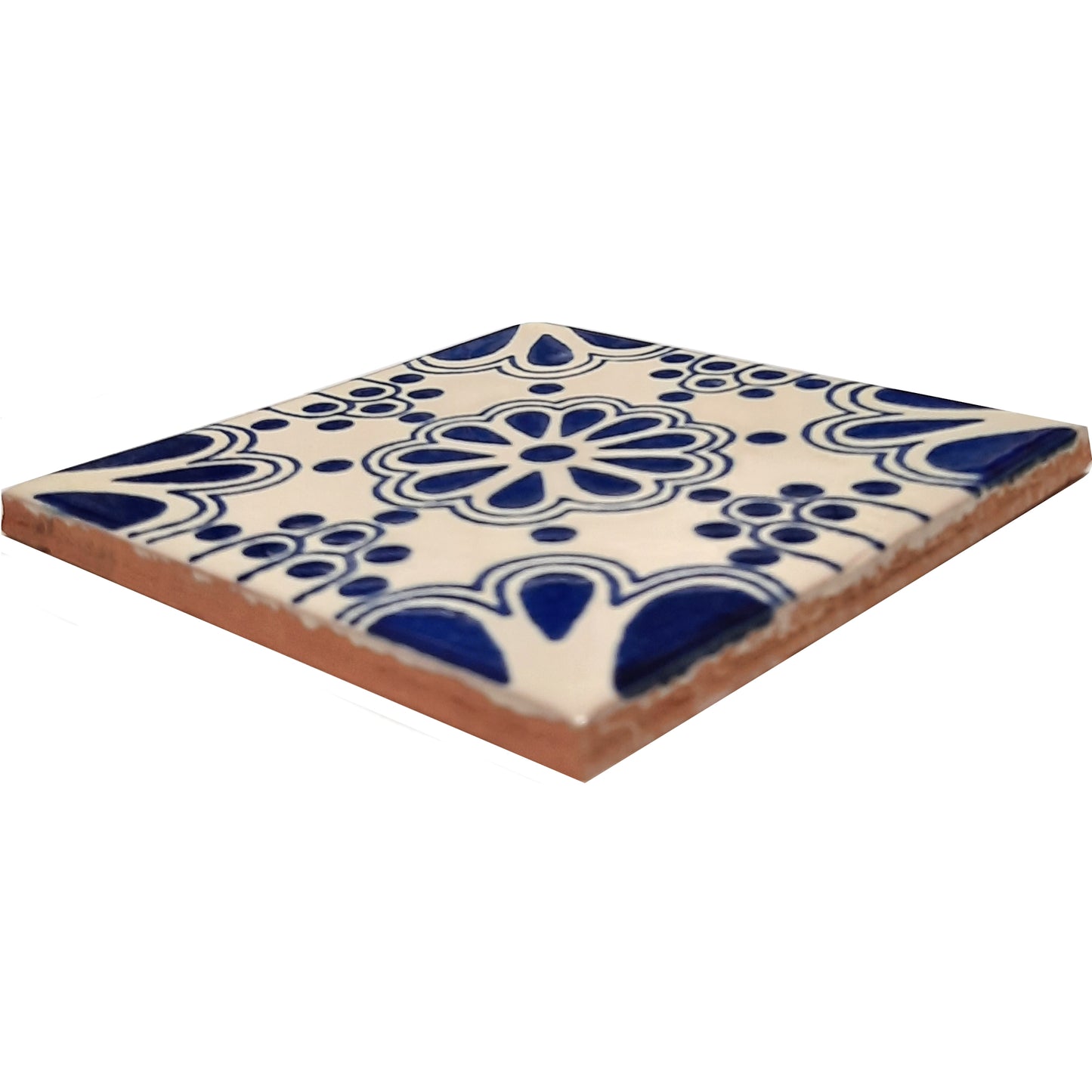 TalaMex Blue Bouquet Talavera Mexican Tile