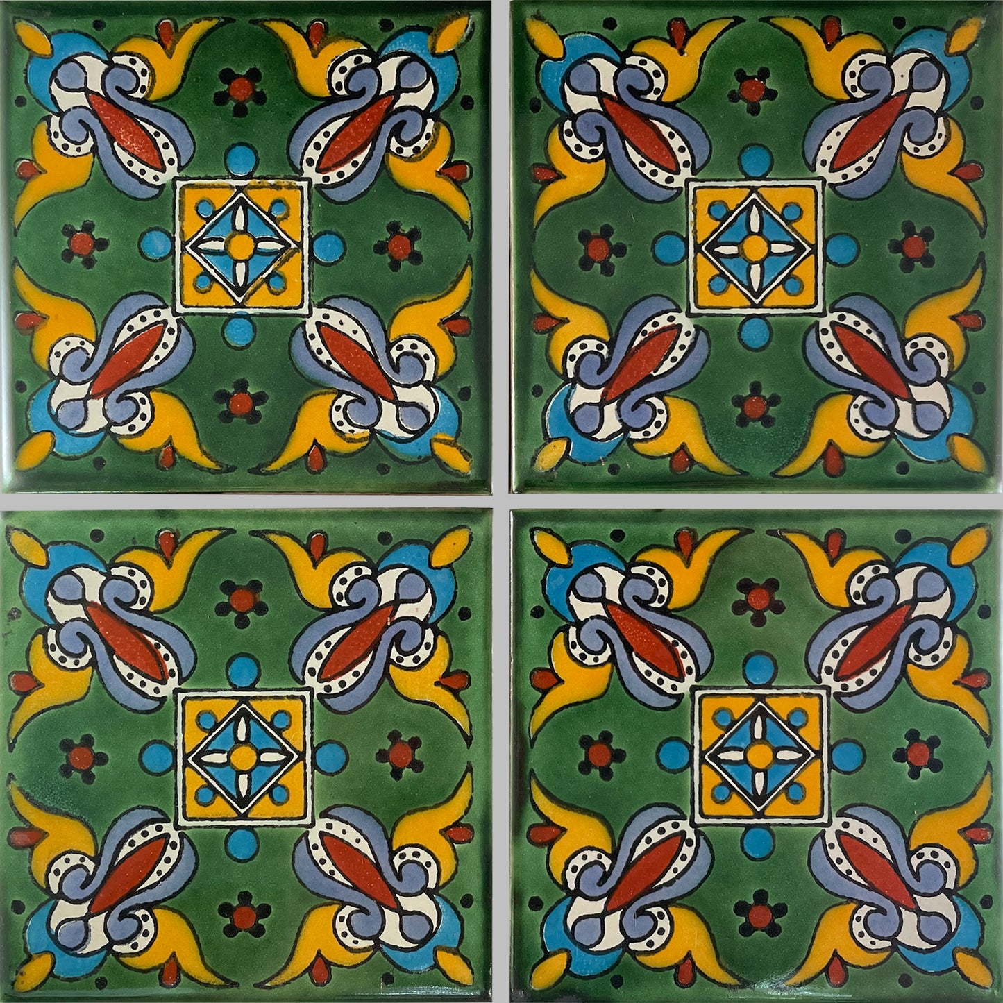 TalaMex Green Oasis Talavera Mexican Tile