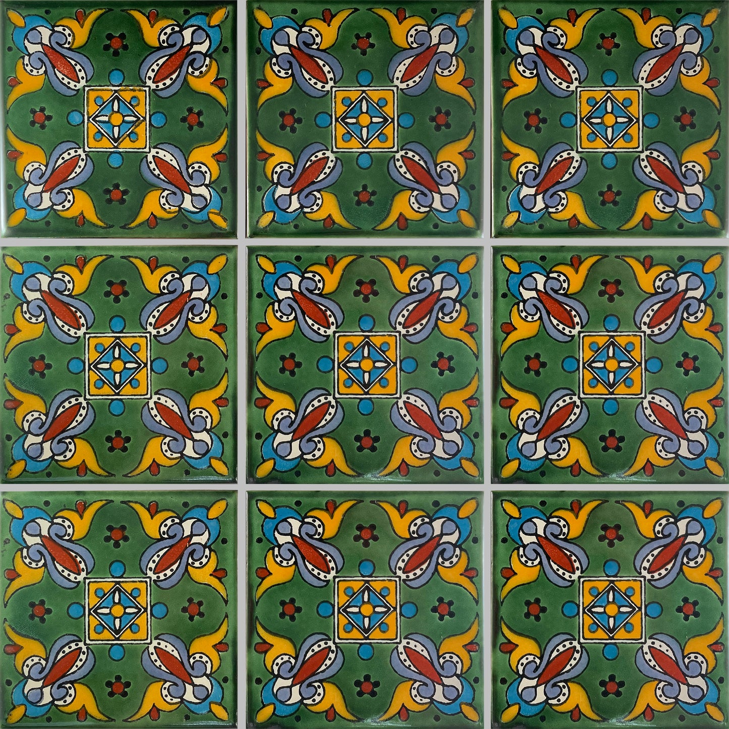 TalaMex Green Oasis Talavera Mexican Tile