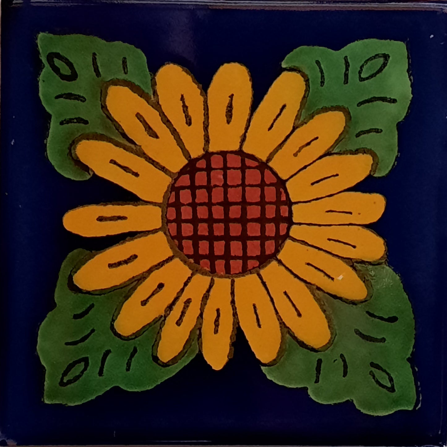 talamex_sunflower_talavera_mexican_tile
