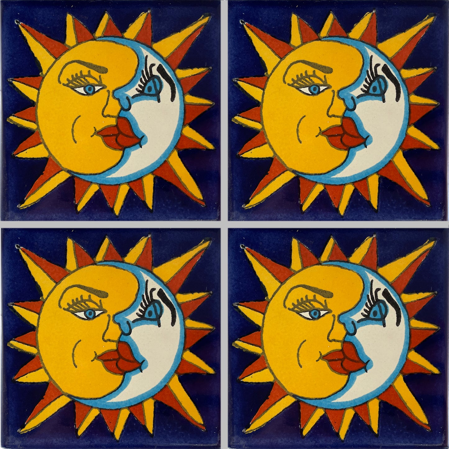 TalaMex Sun and Moon Talavera Mexican Tile