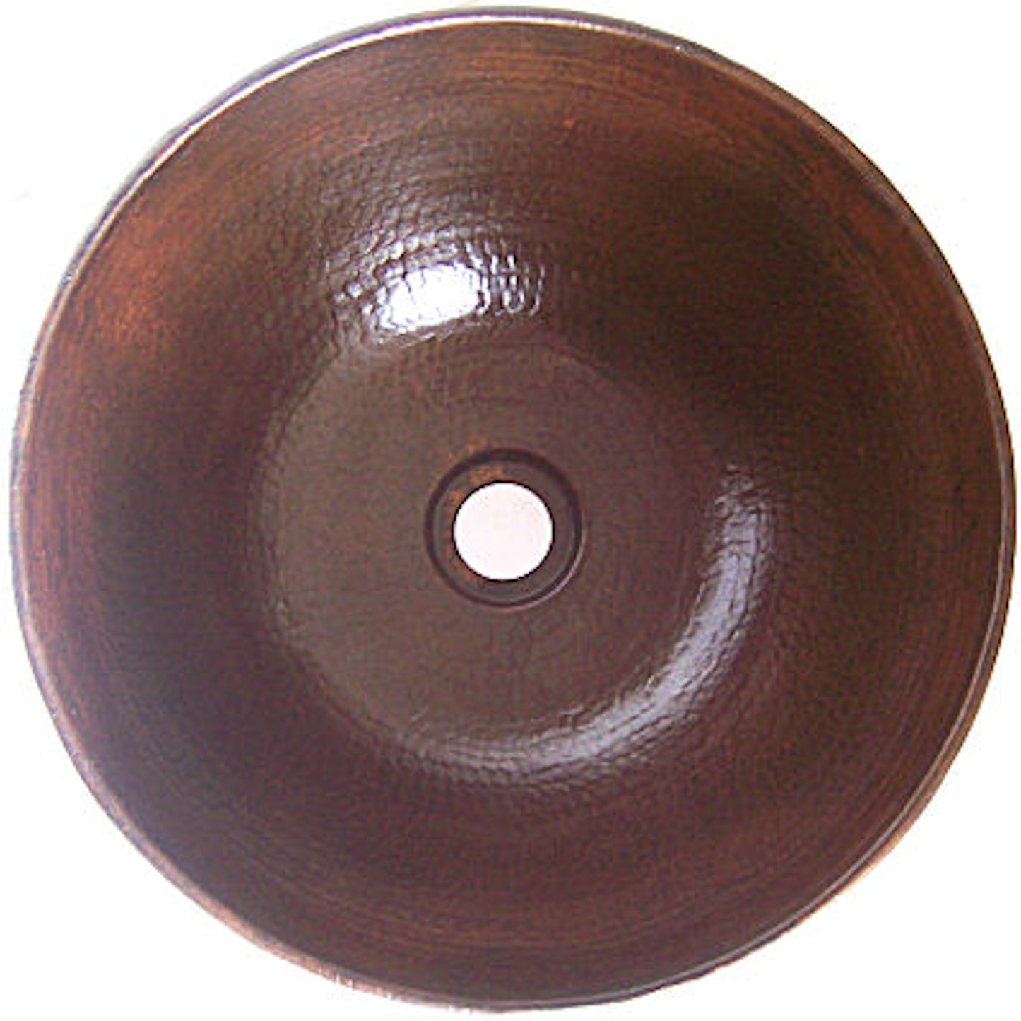Weathered Hammered Round Bathroom Copper Vessel