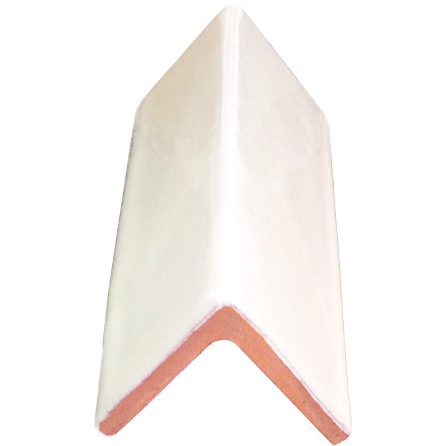 TalaMex Mexican White Talavera Clay V-Cap 6 in.