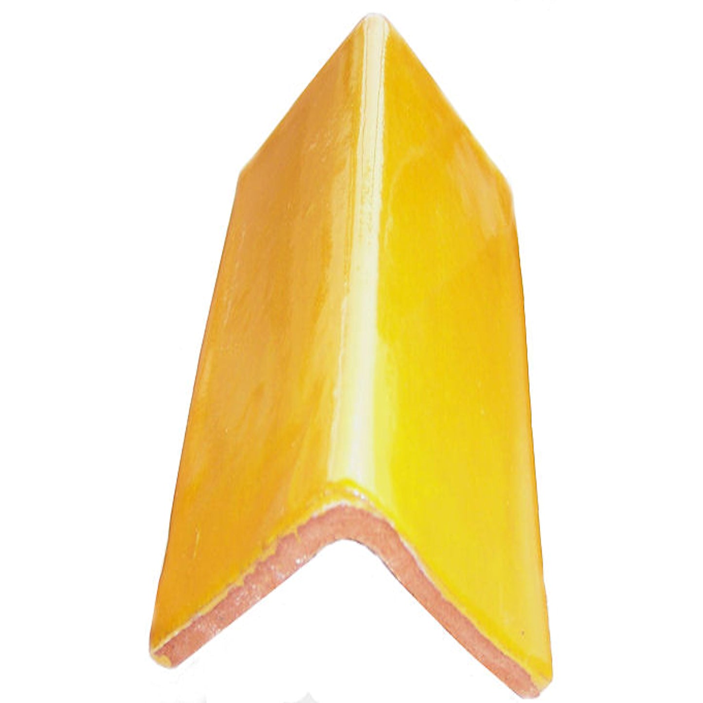 TalaMex Yellow Talavera Clay V-Cap 6 in.
