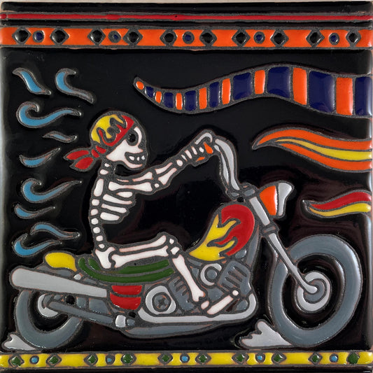 talamex_motorcycle_riding._day-of-the-dead_clay_tile
