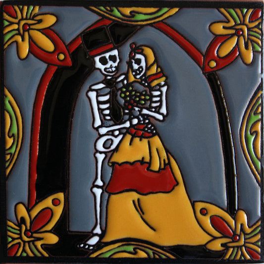 talamex_the_wedding._day-of-the-dead_clay_tile