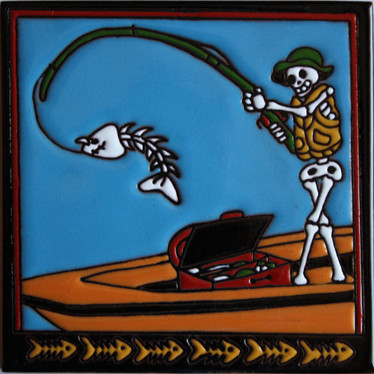 talamex_gone_fishing._day-of-the-dead_clay_tile