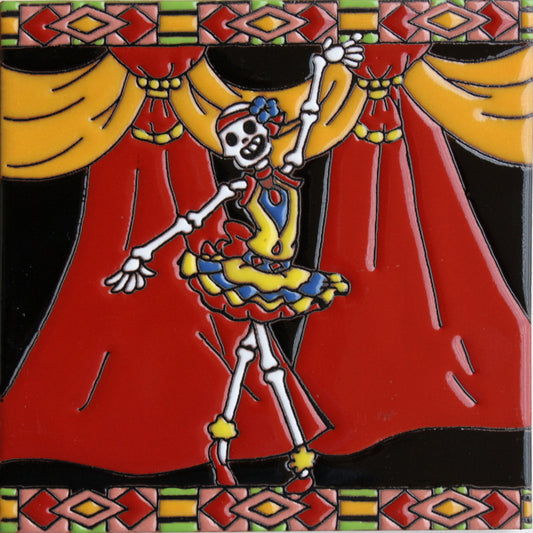 talamex_ballet_dancer._day-of-the-dead_clay_tile