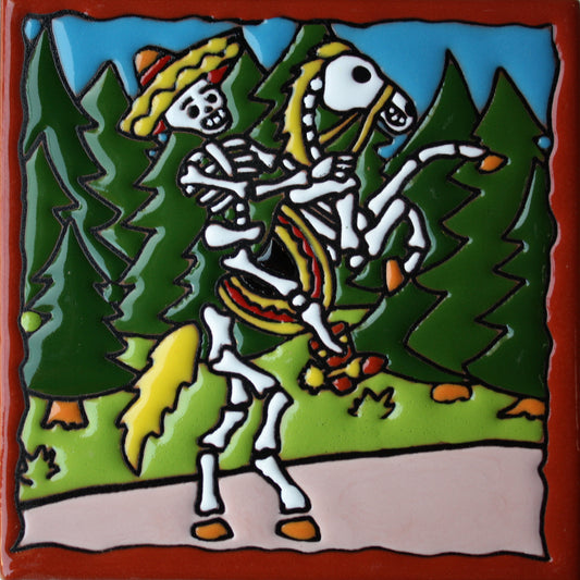 talamex_horse_rider._day-of-the-dead_clay_tile