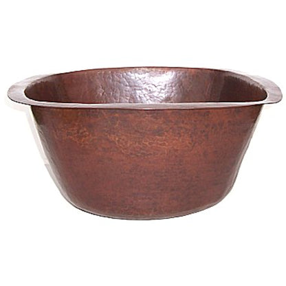 Rounded Weathered Hammered Copper Bar Sink