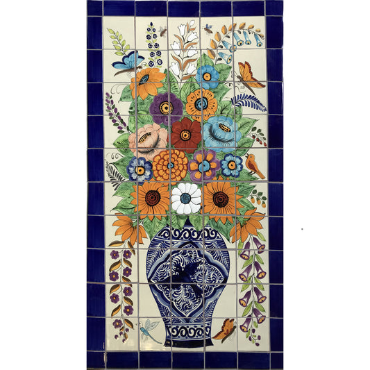 talamex_flower_vase_mexican_tile_mural