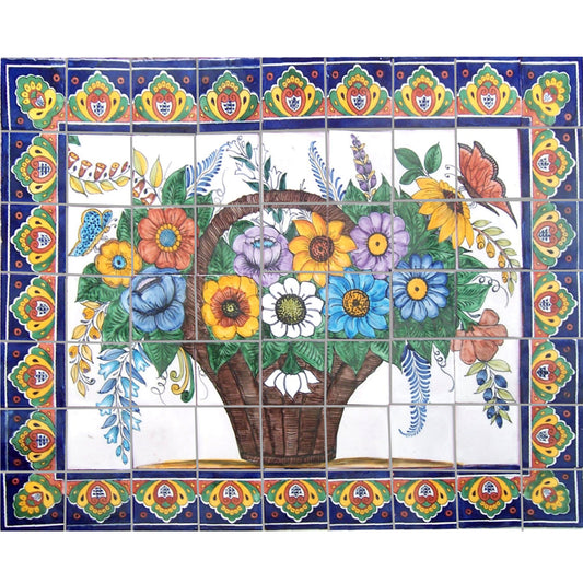 talamex_basket_of_flowers_clay_talavera_tile_mural