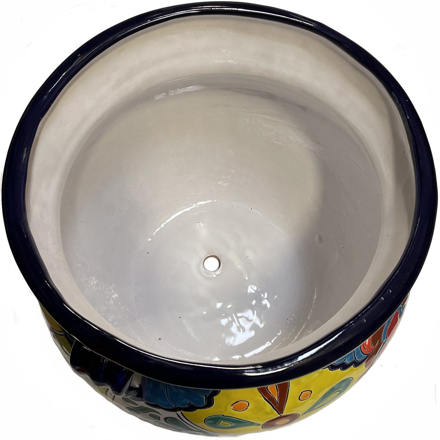 TalaMex Medium-Sized Rainbow Mexican Colors Talavera Ceramic Garden Pot