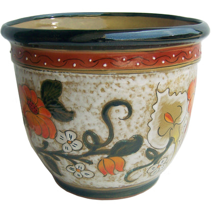 talamex_bell_lily_sunflower_mexican_colors_talavera_ceramic_garden_pot