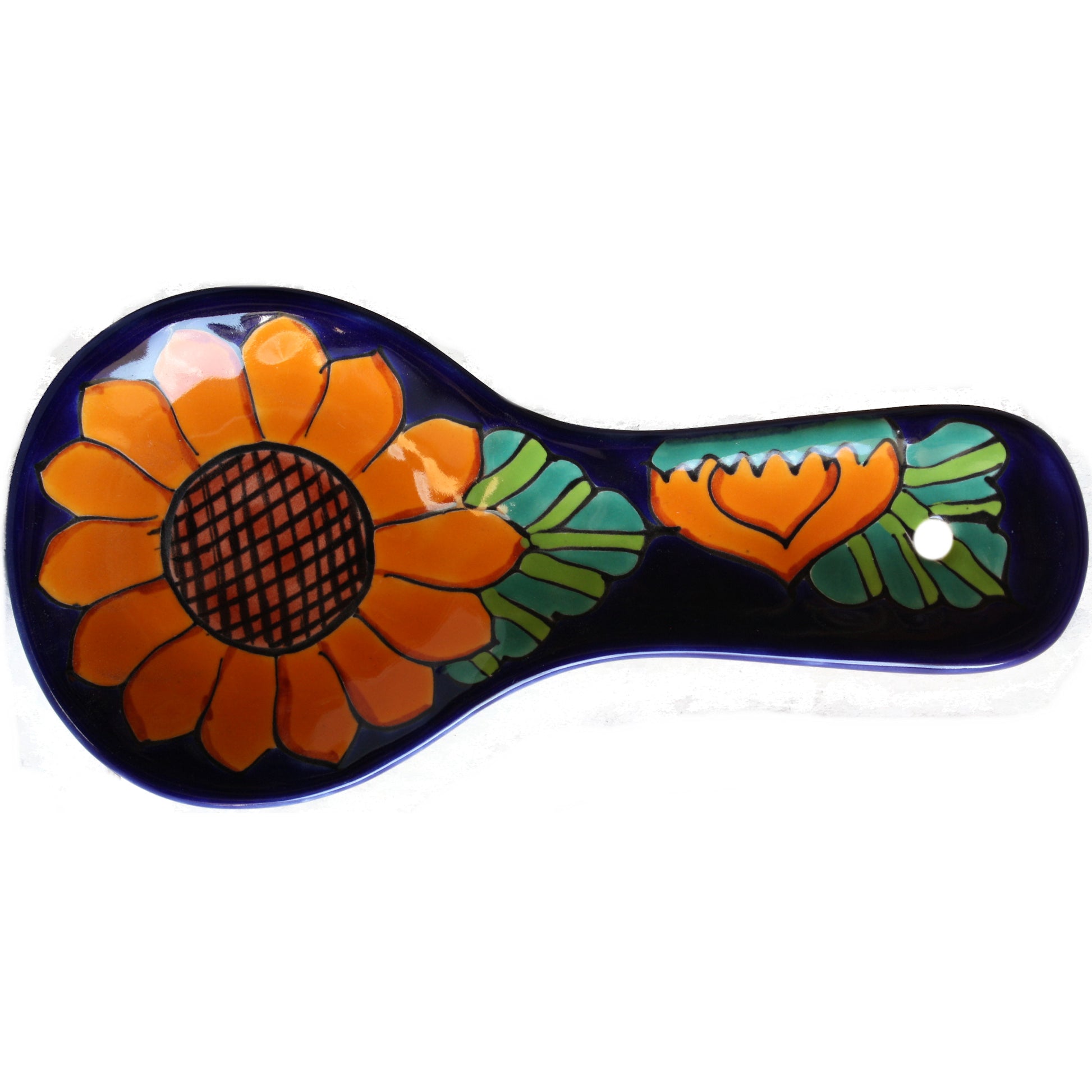 talamex_sunflower_talavera_ceramic_spoon_rest