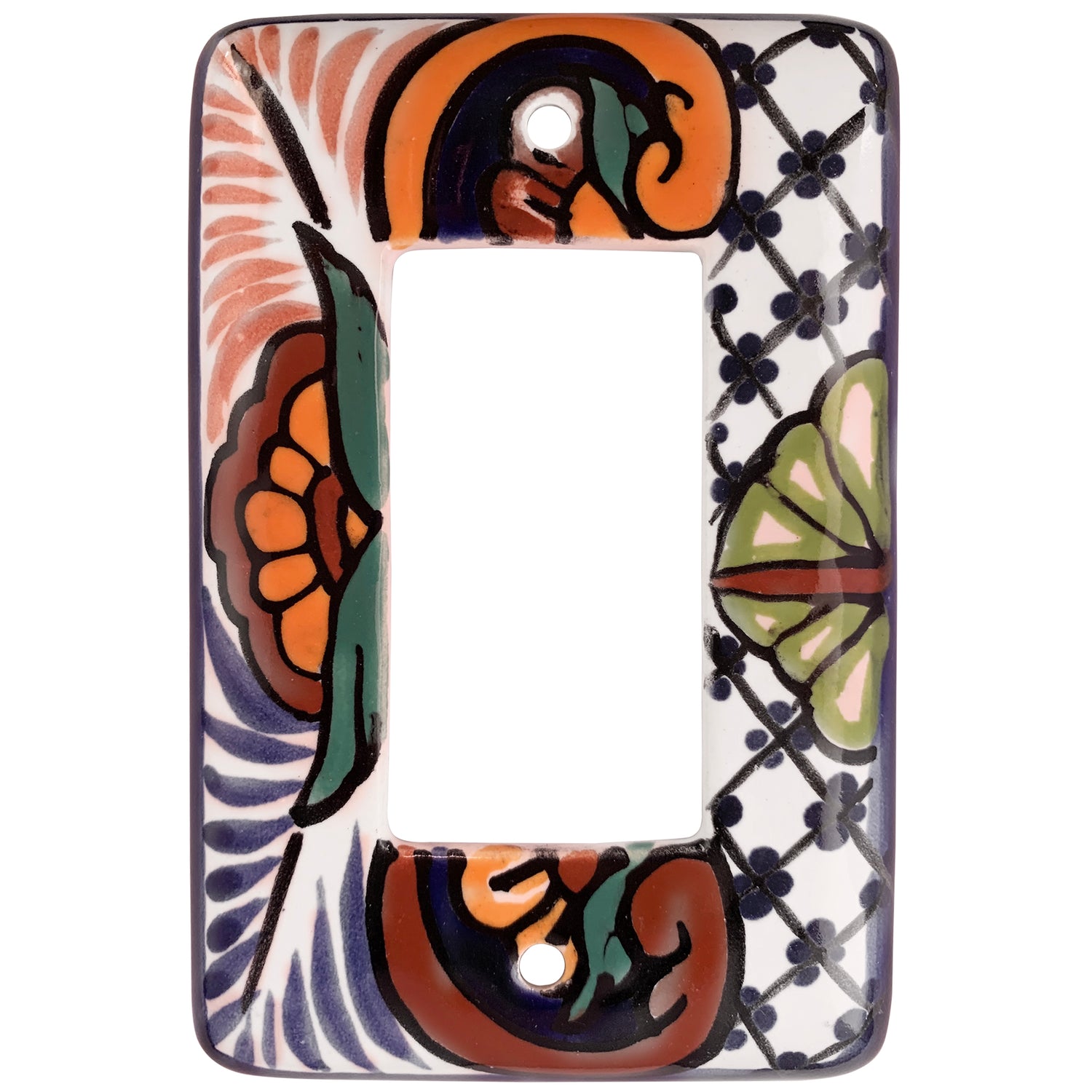 talamex_mantel_gfi/rocker_mexican_talavera_ceramic_switch_plate