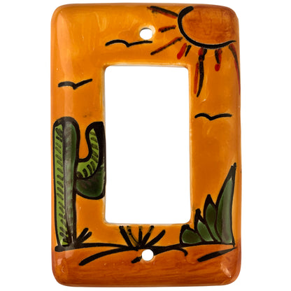 talamex_desert_gfi/rocker_mexican_talavera_ceramic_switch_plate