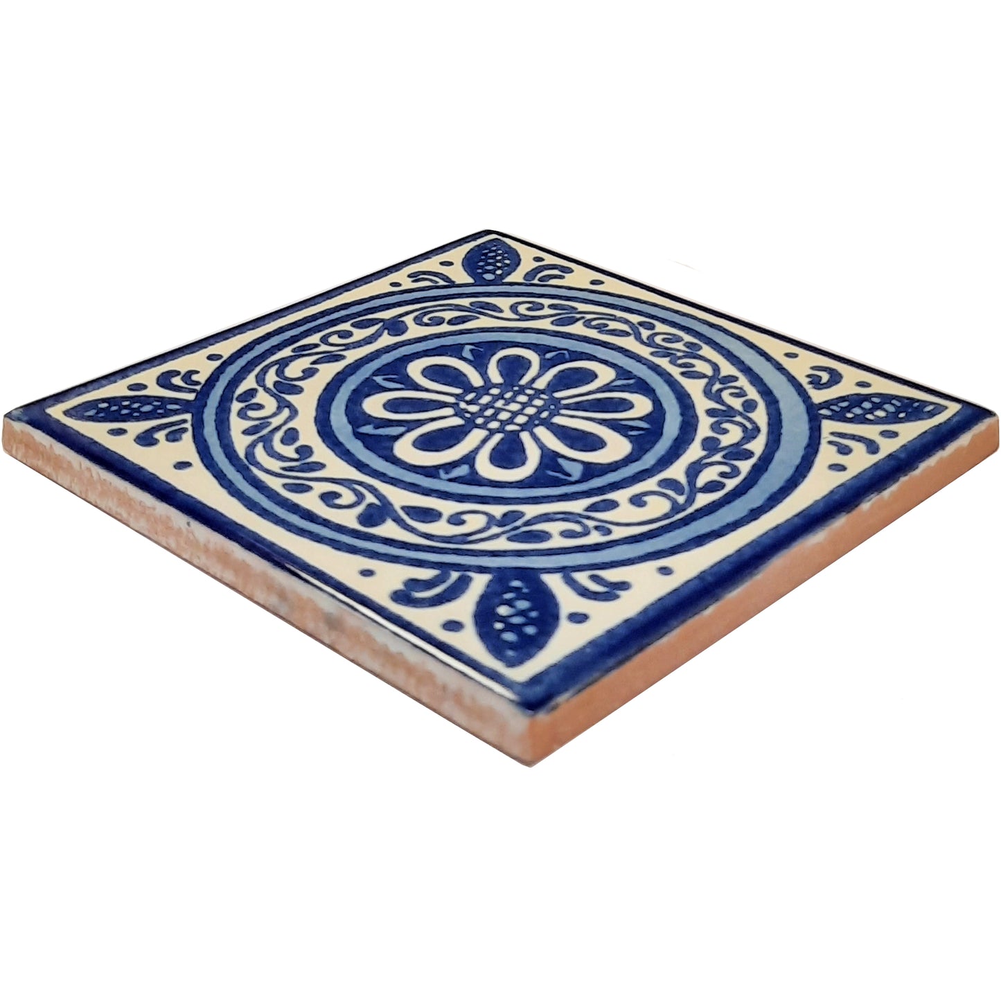 TalaMex Blue Target Talavera Mexican Tile