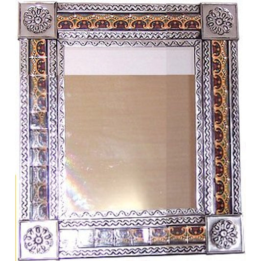 talamex_medium_silver_greca_c_mexican_tile_mirror