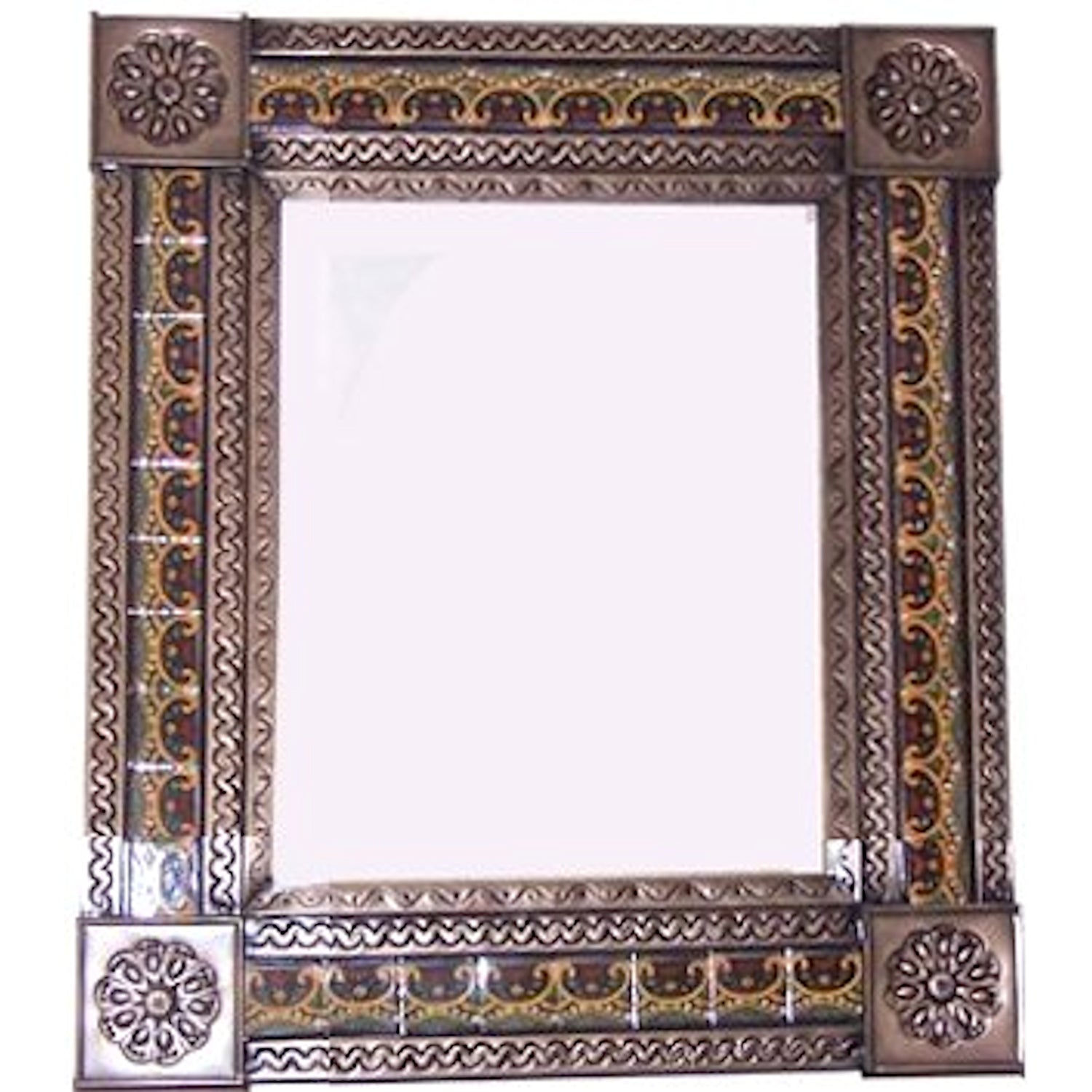 talamex_medium_brown_greca_c_tile_talavera_tin_mirror