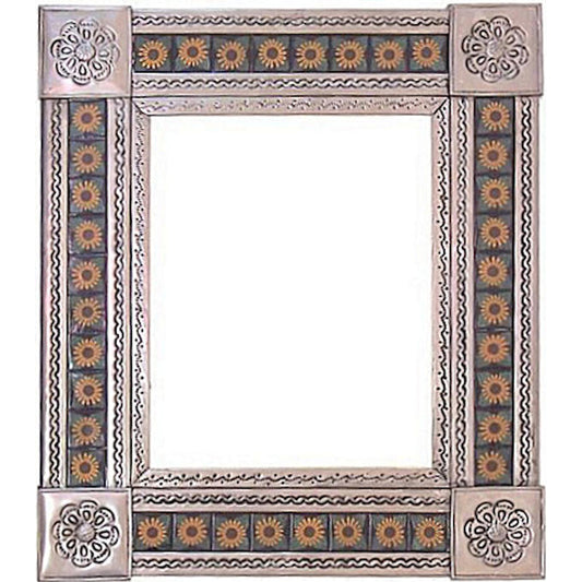 talamex_medium_silver_sunflower_tile_talavera_tin_mirror