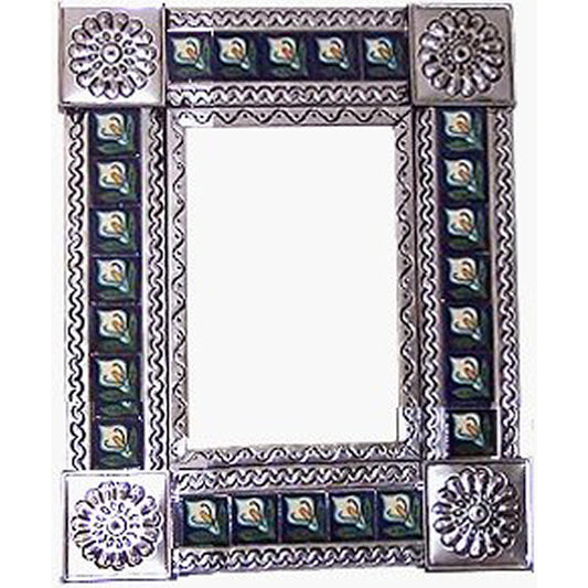 talamex_small_silver_lily_tile_talavera_tin_mirror