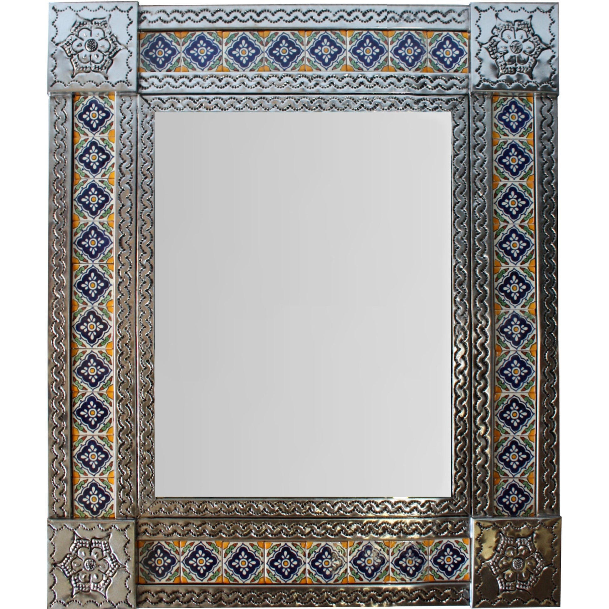 talamex_medium_silver_guadalajara_tile_mexican_mirror