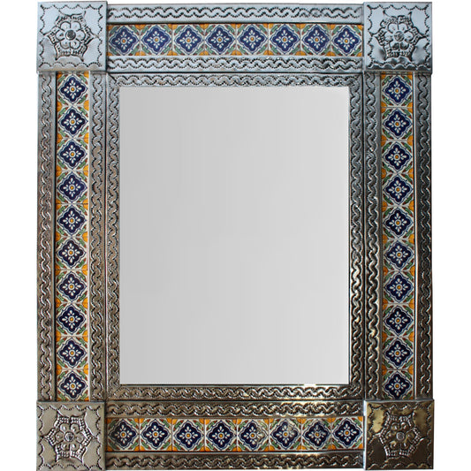 talamex_medium_silver_guadalajara_tile_mexican_mirror