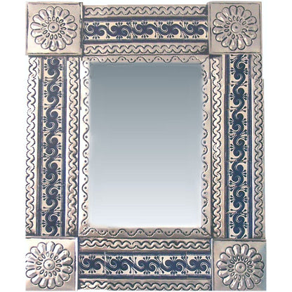 talamex_small_silver_caracol_tile_talavera_tin_mirror